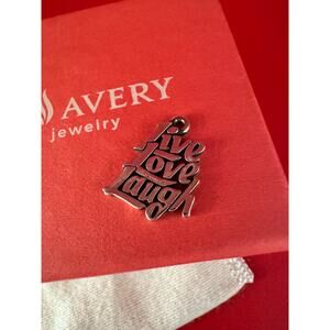 James Avery Sterling Silver Live Laugh Love Charm Cleaned Polished Box & Pouch